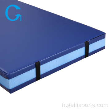 Tapis de gymnastique de sport d&#39;atterrissage bleu de gymnastique